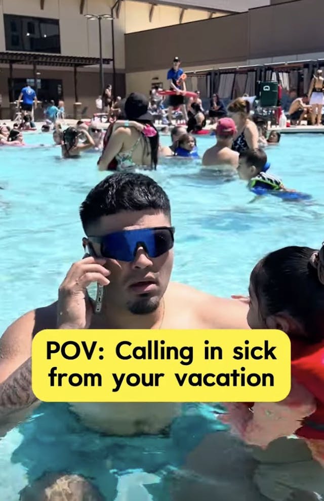Calling in sick from vacation