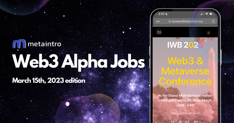 ☕ Web3 Jobs & Upcoming Web3 Job Fairs