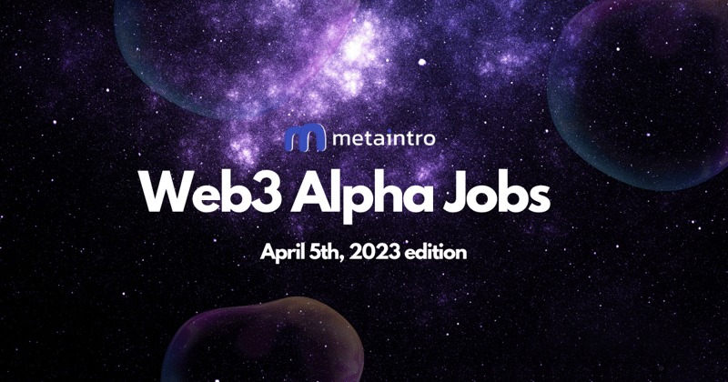 ☕ Web3 Jobs - Marketing Edition
