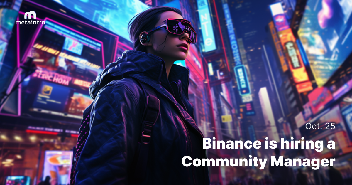 🫰 BNB Chain is hiring a Community Manager