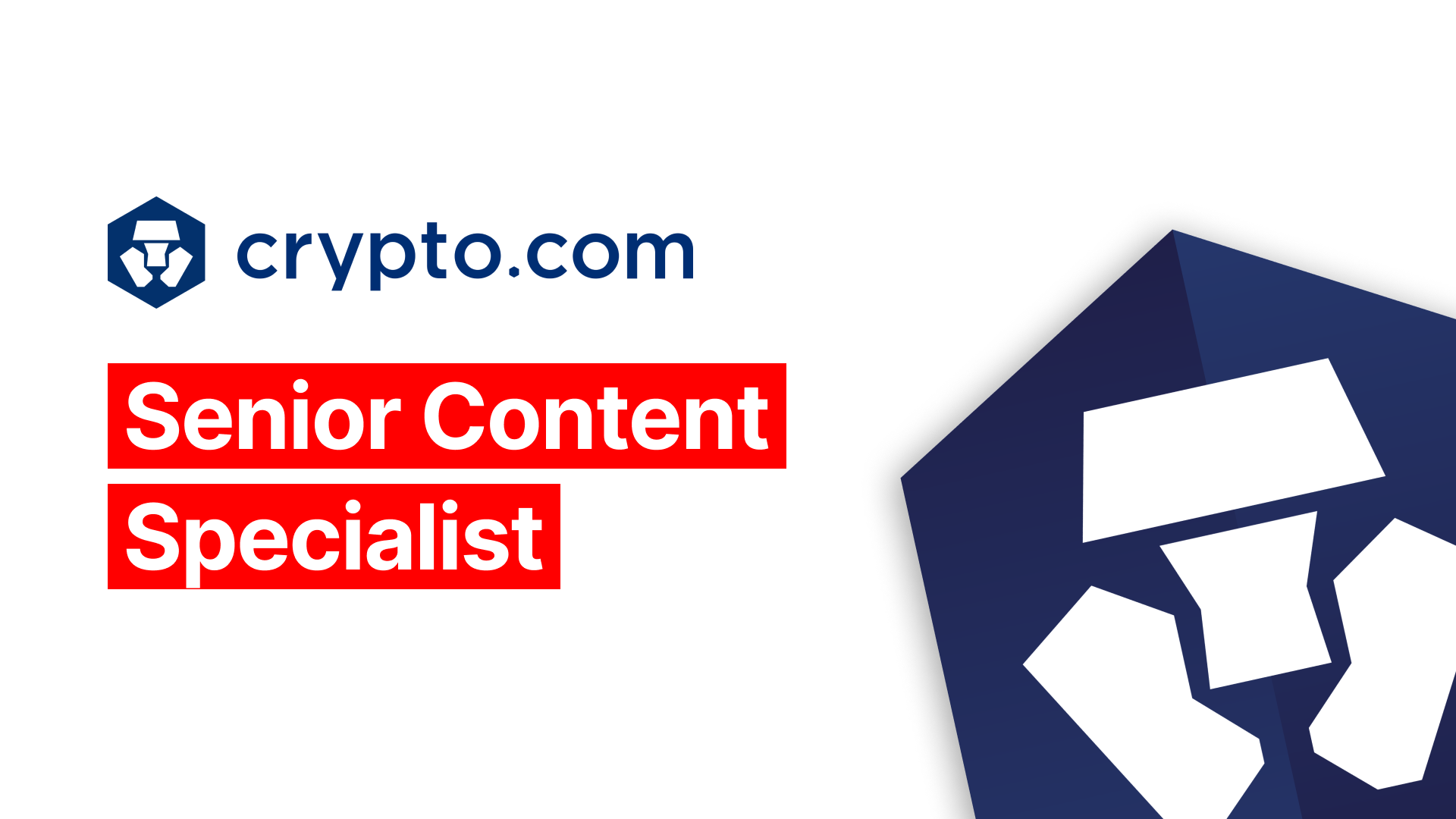 Crypto.com Is Hiring a Senior Content Specialist